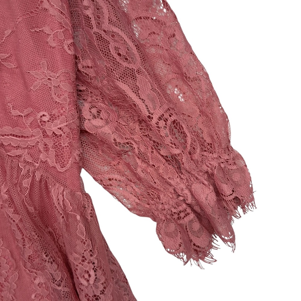 Anthropologie Blank London Top Women's XS Pink Lace Embroidered Romantic Boho - Picture 11 of 11